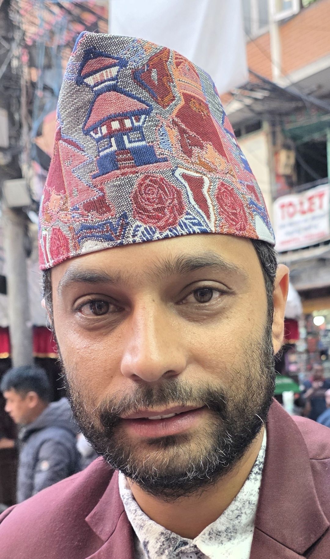 Dhaka topi Nepali map